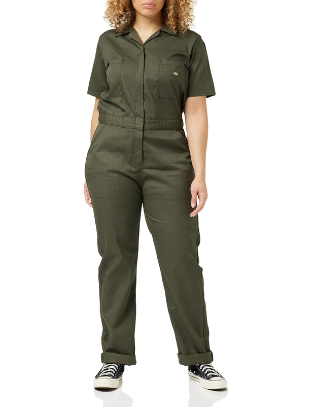 Dickies, Women's, SS FLEX COVERALL, MOSS GREEN, XS