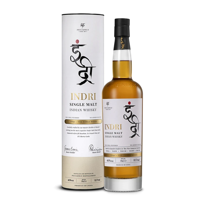 INDRI TRINI | Single Malt Indian Whisky | 46% vol, 70cl Gift Tube