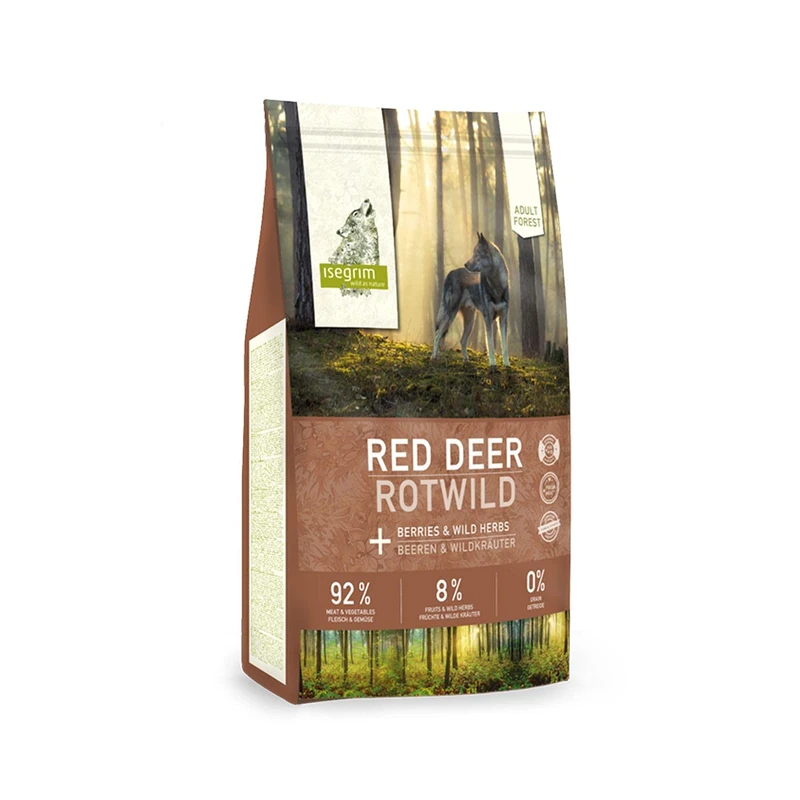 ISEGRIM Red Deer Adult Dog Sack + Wild Berries and Herbs, 12 kg, Dog
