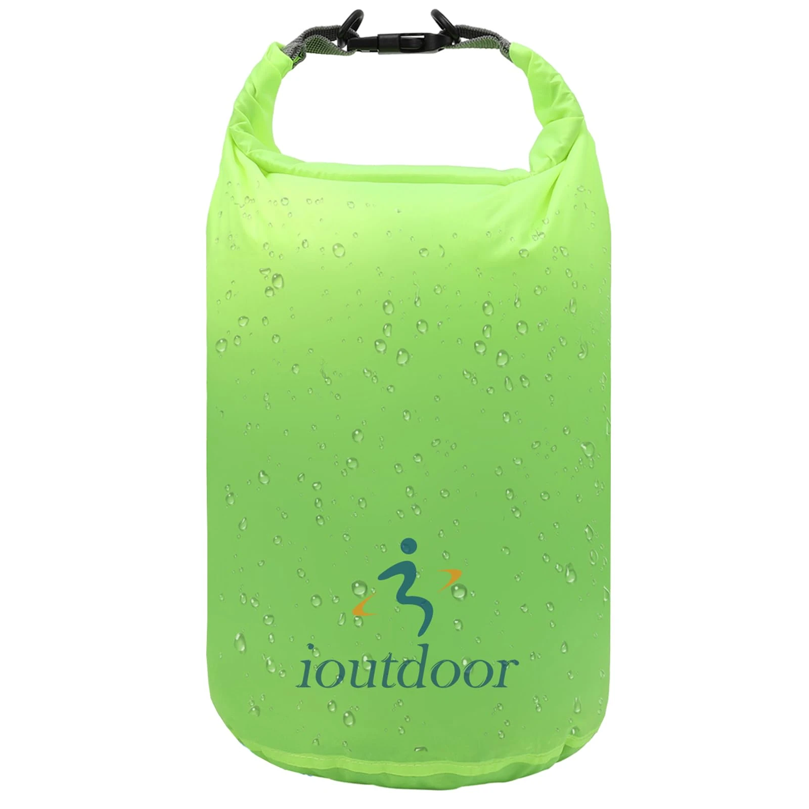 ioutdoor Waterproof Dry Bags Lightweight 2L/5L/10L/20L Keep Dry Clean, Dry Compression Sacks Small Large for Kayaking, Hiking, Swimming, Camping, Canoeing, Boating, Fishing (Green, 5L)