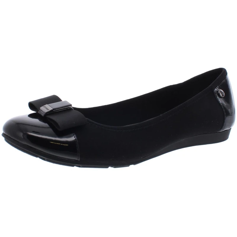 Anne Klein Women's Alive Ballet Flat, Black, 7 UK
