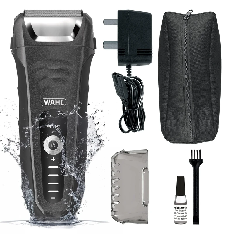 Wahl Lifeproof Plus Wet/Dry Men's Electric Shaver, Beard and Face Shaving, Flex Foil, Fully Waterproof, Easy Clean, Rubber Grip, LED Power Display