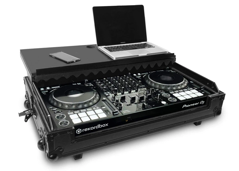 Audibax Flight Case PRO-1000 | DJ Controller Case | Pioneer DDJ-1000 | Compact, Safe and Comfortable | Laptop and Wheels Included | Special for Travel | Professional Use | Internal Foam Finish