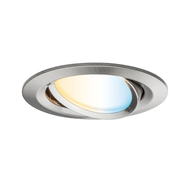 Paulmann 92961 Nova Plus LED recessed luminaire Smart Home Zigbee rnd. Swivel 6W Tunable White dim Brushed Iron spot Aluminium zinc 2700K