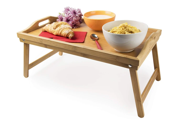 Excelsa Eco Living Folding Bed Tray, Bamboo