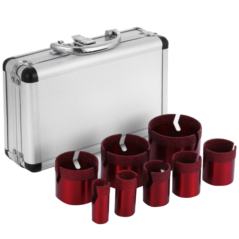 Mophorn Diamond Hole Saw 8 Pieces M14 20/25/32/35/40/50/60/68 mm Diamond Drill Bit Set 0.6/0.8/1/1.05/1.2/1.5/1.8/2 Inch for Granite Porcelain Stoneware and Tiles