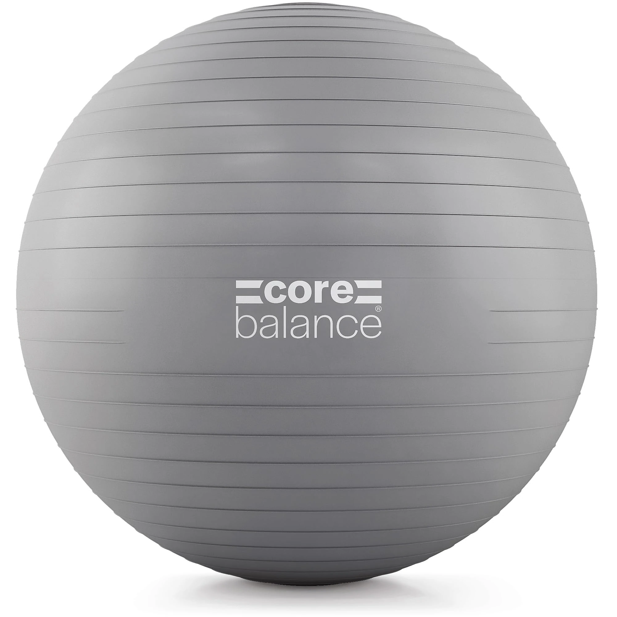 Core Balance Anti Burst Gym Ball, 45-85cm With Hand Pump (55cm, Grey)