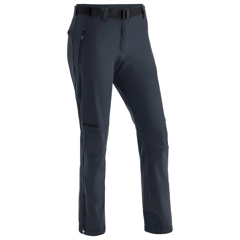 maier sports Women's Tech Pants W Softshell Pants, Warm Hiking Trousers, Elastic Trekking Pants Graphite