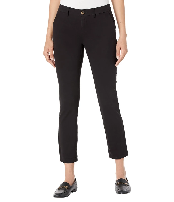 Tommy Hilfiger Women's Hampton Chino Pant-Solid, Black, 14