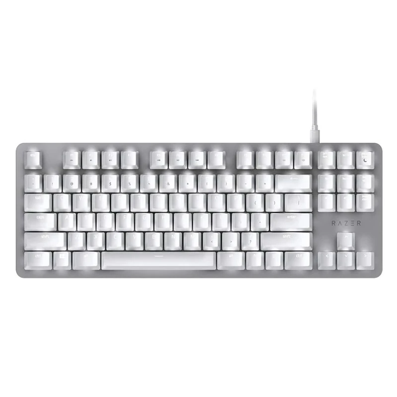 Razer BlackWidow Lite Silent Gaming Keyboard - Orange Switch - White