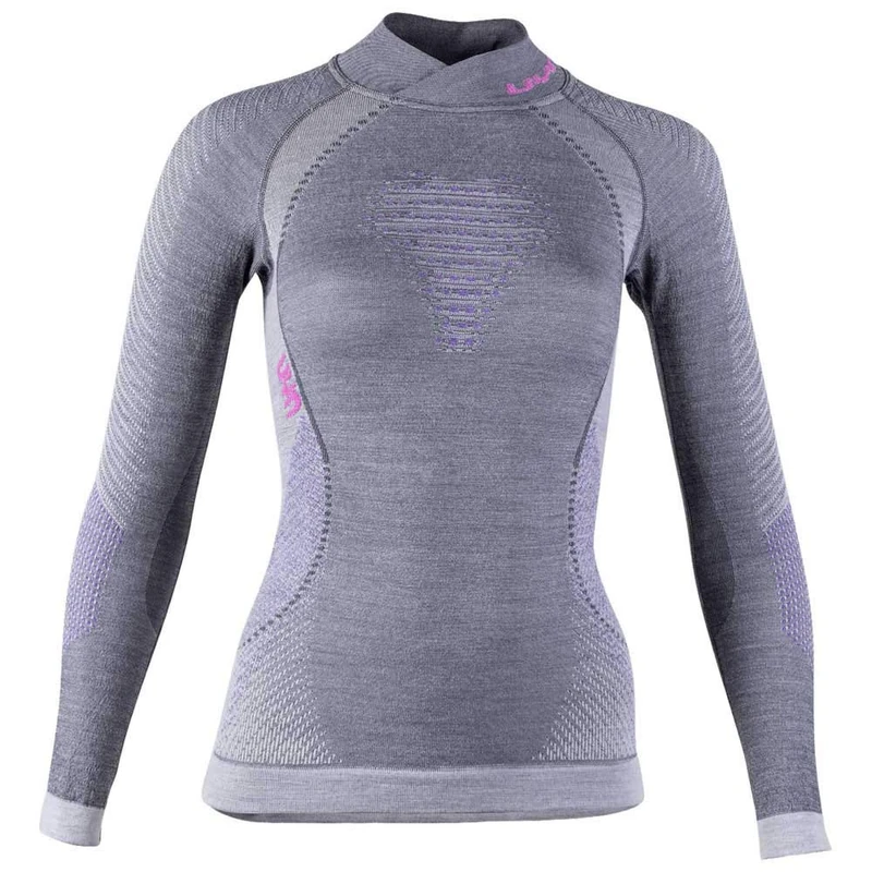 UYN Women's Fusyon Thermal Compression Shirt, Anthracite/Purple/Pink, XS UK