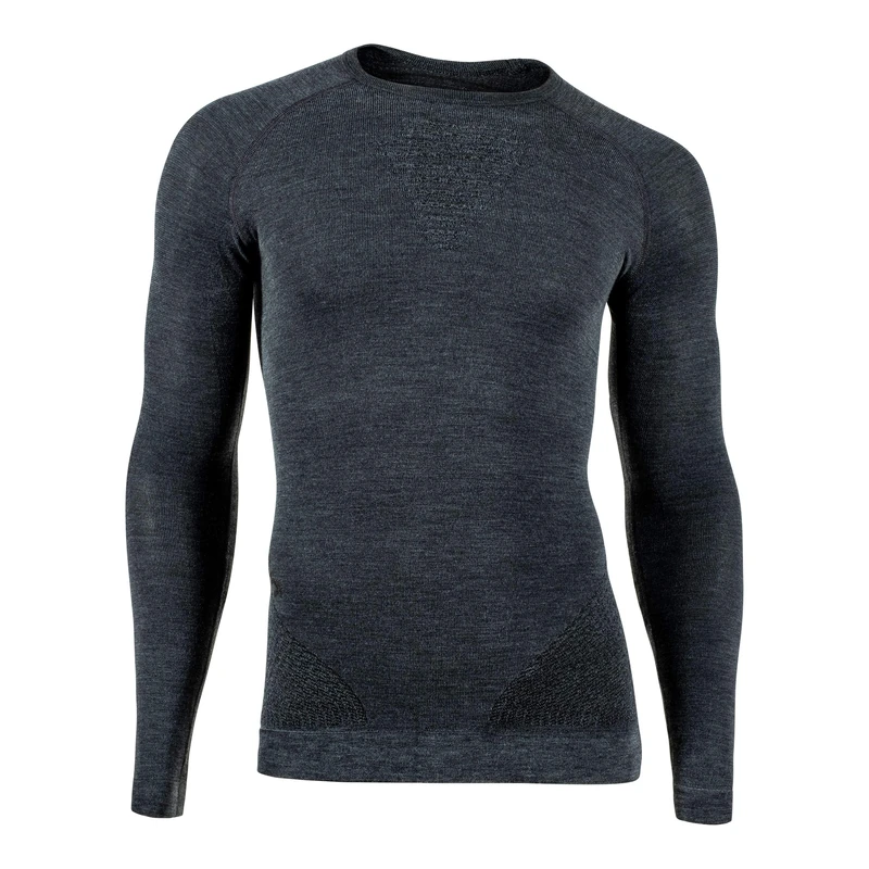 UYN U100117 FUSYON Cashmere UW LG_SL T-Shirt Men's Rock Grey/Black XXL