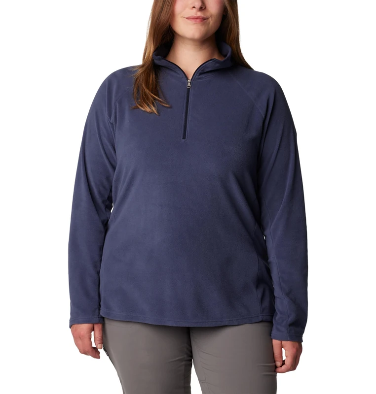 Columbia Women's Glacial IV Half Zip Pullover Fleece Sweater, Nocturnal, 1X