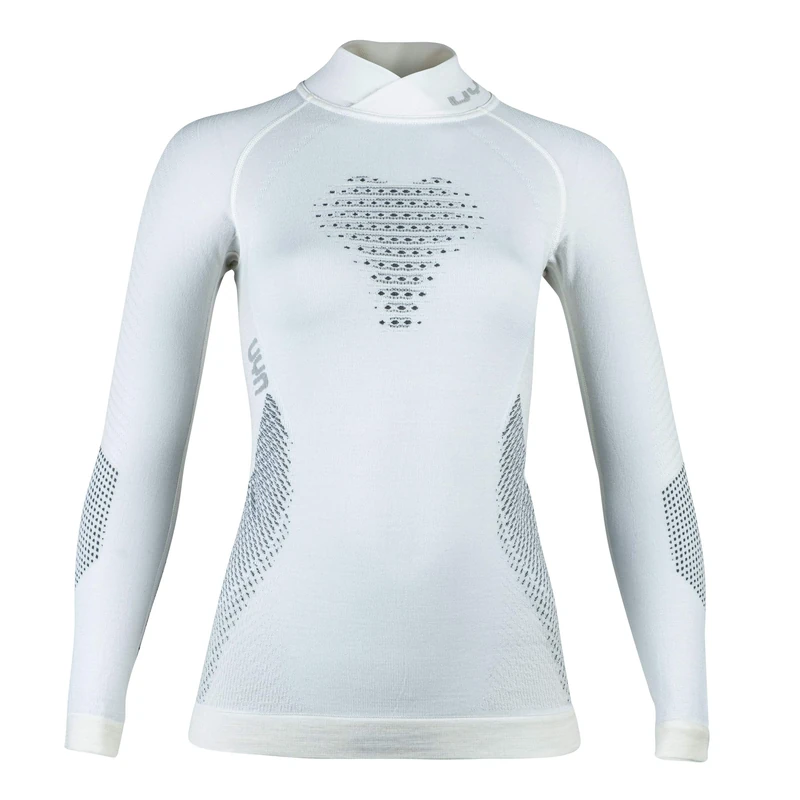 UYN U100075 Fusyon Uw Lg_Sl.Turtleneck T-Shirt Women's Snow White/Anthracite/Grey Xs