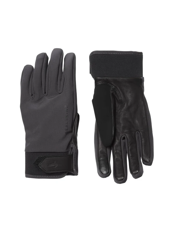 SEALSKINZ | Kelling | Unisex Waterproof Touchscreen Leather Goatskin Insulated Glove | Outdoor Pursuits | Cycling & Work | Moisture Wicking | S see size chart- Black - Image 1