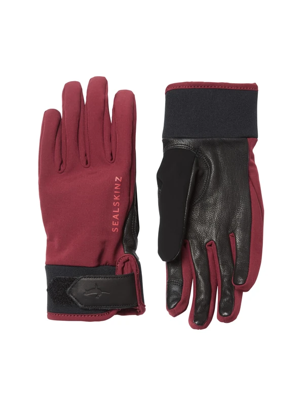 SEALSKINZ Waterproof All Weather Insulated Glove - Red/Black, Large, Women's Fit