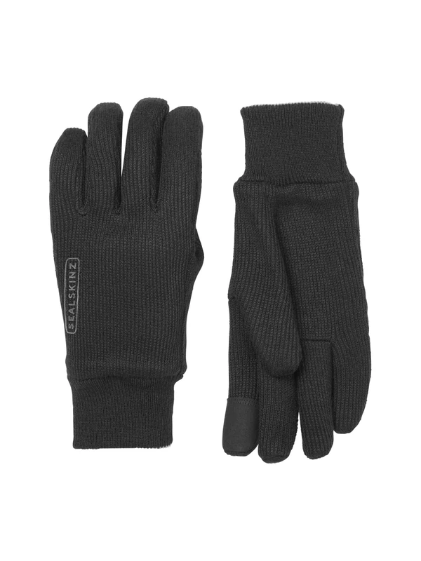 SEALSKINZ Unisex Windproof All Weather Knitted Glove - Black, Medium