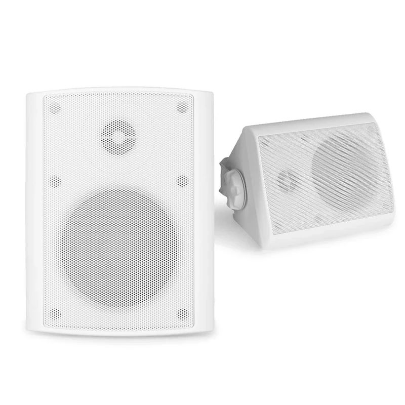 Power Dynamics PD BGO40 4" Wall Speakers Pair - White | Compact 2-Way Passive Wall Speaker Set with IP56 Rating, 100W Output, Aluminium Grille, Ideal for Indoor or Outdoor Installations