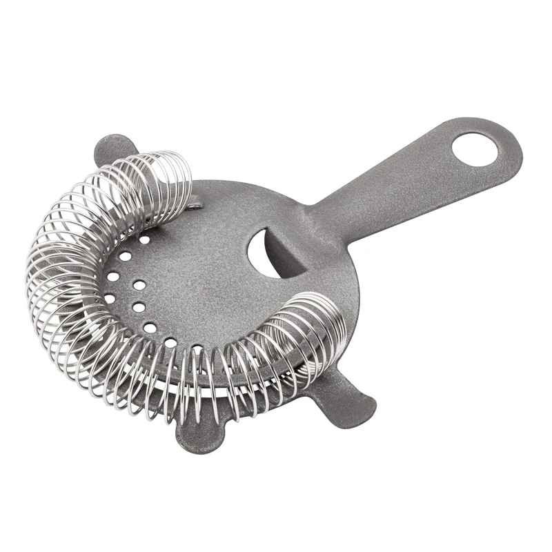 Matt Pewter Effect Cocktail Strainer - 4 Prong