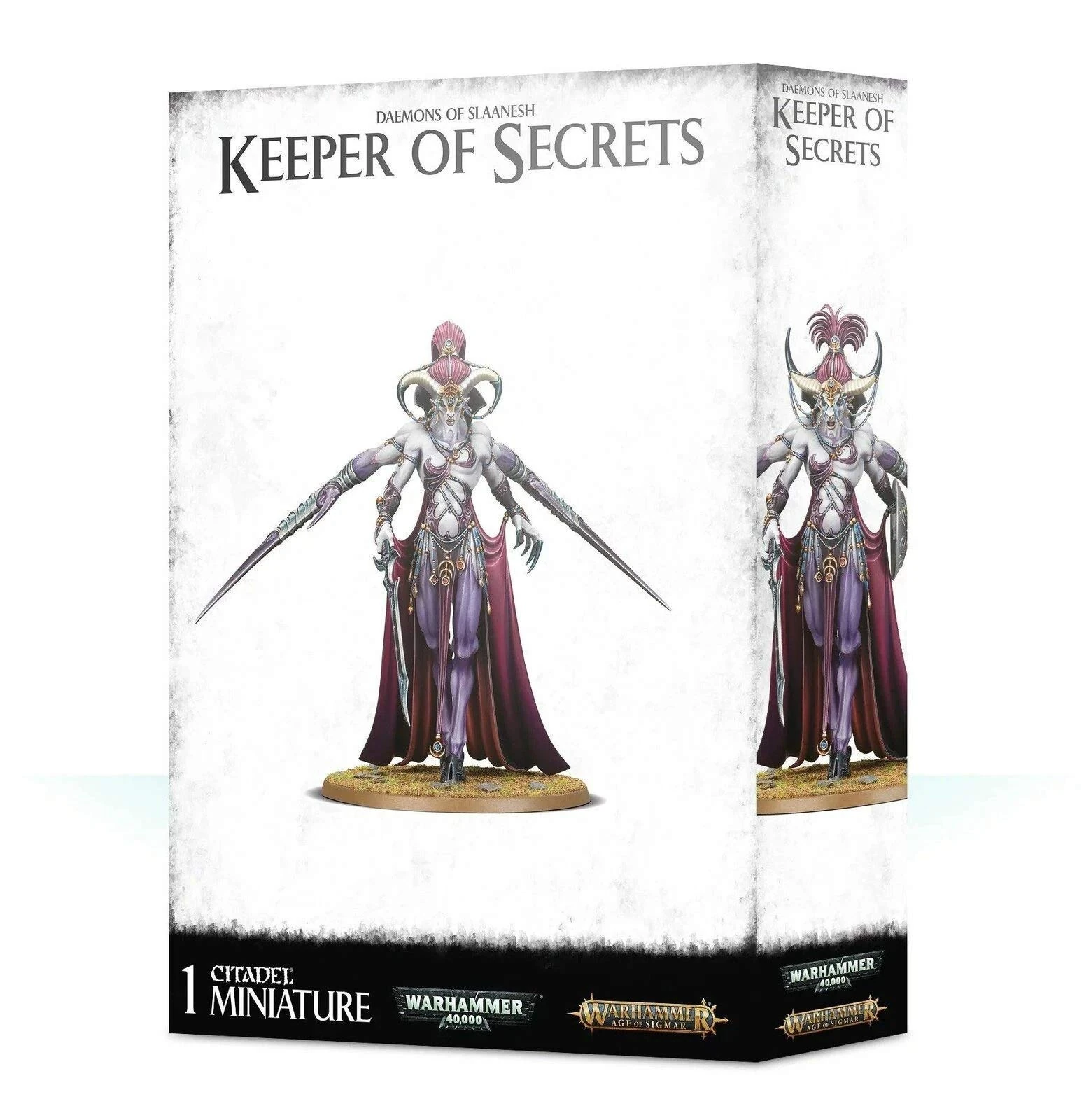 Games Workshop - Warhammer Age of Sigmar - Warhammer 40,000 - Daemons of Slaanesh: Keeper Of Secrets, White