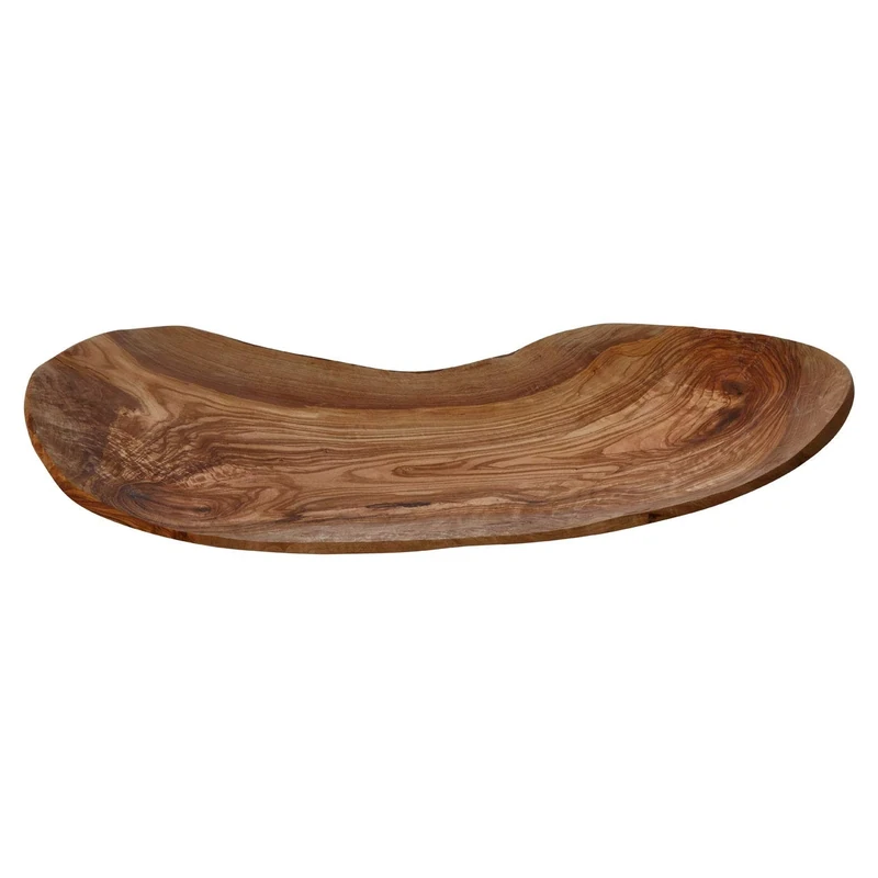 Kora Flat Fruit Tray, Olive Wood, Large