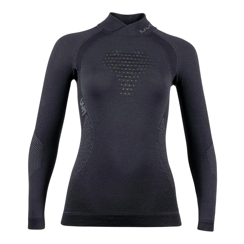 UYN U100075 FUSYON UW LG_SL.Turtleneck T-Shirt Women's Black/Anthracite/Anthracite M