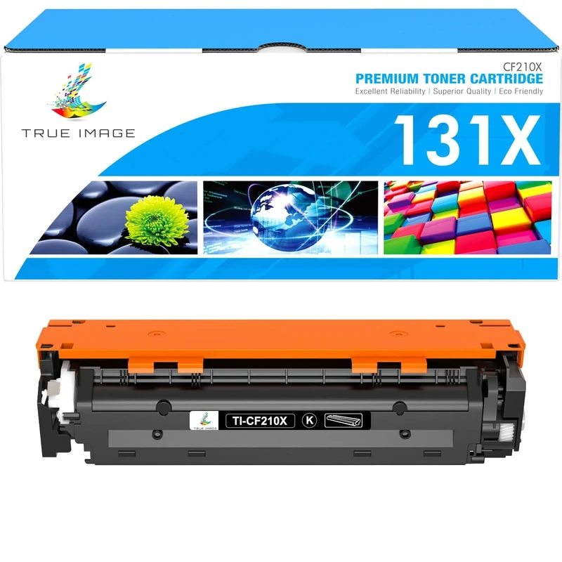 TRUE IMAGE Compatible Toner Cartridge Replacement for HP CF210X 131A 131X CF210A for HP LaserJet Pro 200 Color M251nw MFP M276nw M251n M276n M276 M251 Printer Ink ( Black, 1Pack)