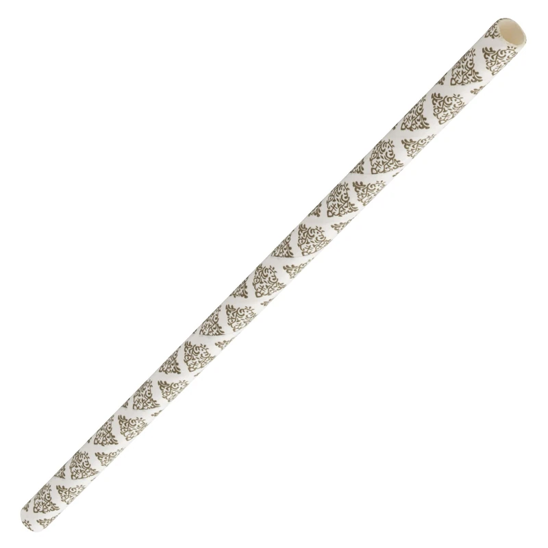Paper Filigree Black Cocktail Straw 5.5" (14cm)