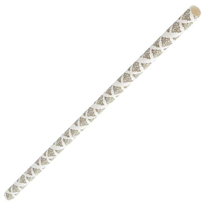 Paper Filigree Black Straw 8" (20cm) Box of 250