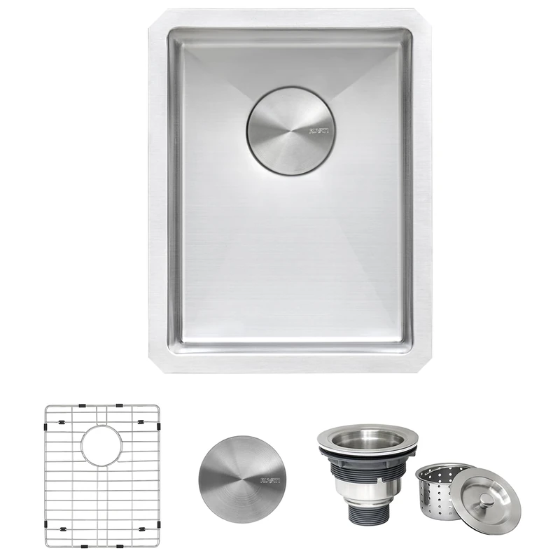 Ruvati 16x18-in 16-Gauge Tight-Radius Undermount Bar Sink - RVH7116
