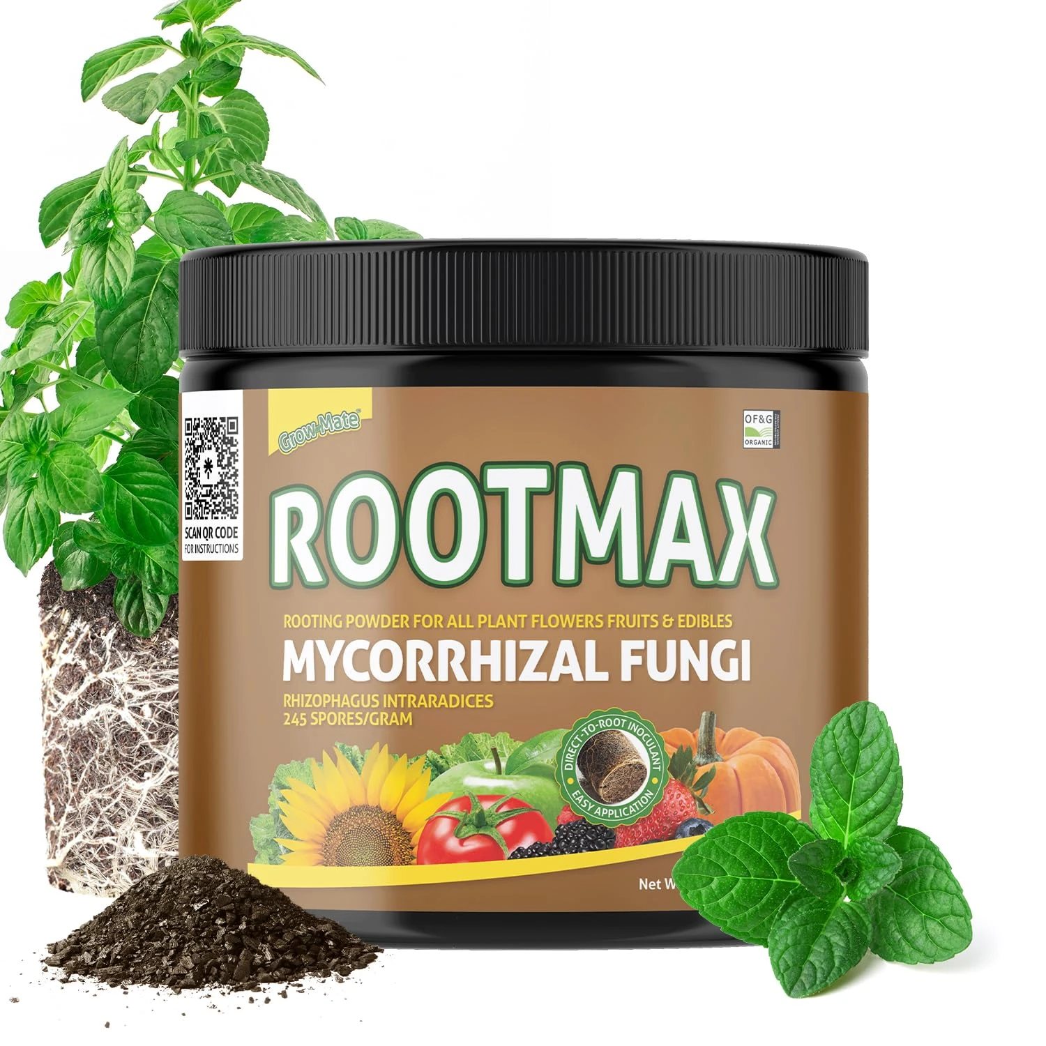RootMax (200gm /7 oz) - Mycorrhizal Fungi Rooting Powder for Plants Cuttings Treats upto 40 Plants | 50x More Potent than Rooting Hormone for Cuttings. Enhanced Formula for Bigger Roots
