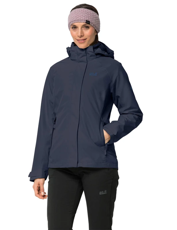 Jack Wolfskin Iceland Voyage 3In1 Jacket Women's Jacket - Midnight Blue, 6