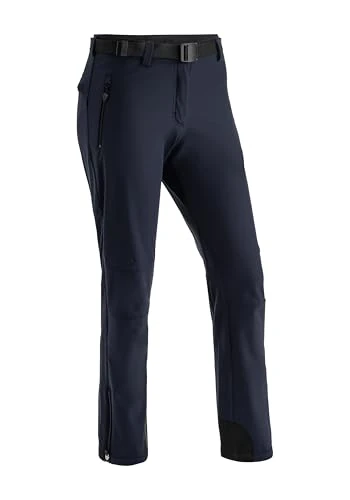 maier sports Women's Tech Pants W Softshell Pants, Warm Hiking Trousers, Elastic Trekking Pants