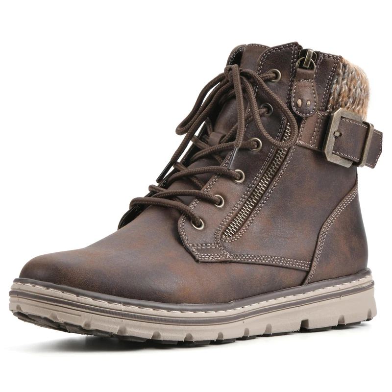 CLIFFS BY WHITE MOUNTAIN Women's Kelsie Hiking Boot, Brown/Fabric, 8 UK