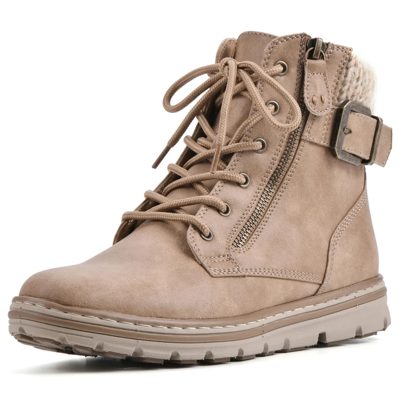 CLIFFS BY WHITE MOUNTAIN Women's Kelsie Hiking Boot, Natural/Fabric, 7.5 UK
