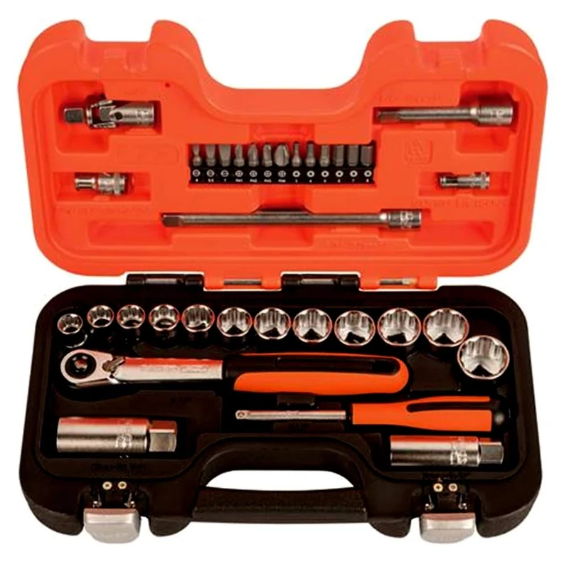 Bahco SL34 3/8in Drive Socket & Mech Set - 34 Metric Tools