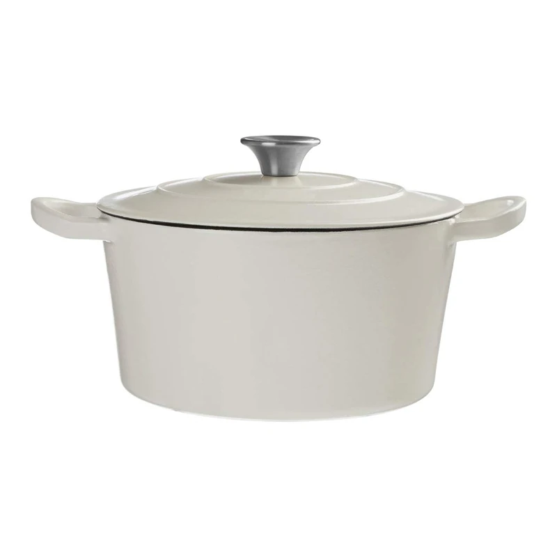 Hygge Casserole Dish, Matte White/Cream, Cast Iron, Medium
