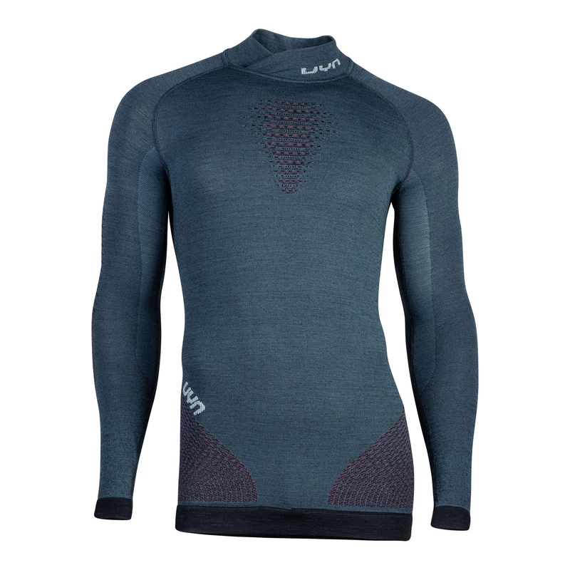UYN U100076 FUSYON UW LG_SL.TURTLENECK T-shirt Men's Orion Blue/Bordeaux/Pearl Grey XL