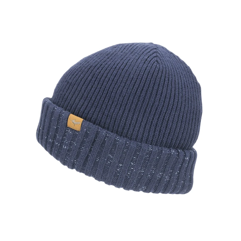 SEALSKINZ | Bacton | Unisex Waterproof Cold Weather Roll Cuff Beanie Hat | Everyday Use & Outdoor Activity | Three-Layer Insulation Technology | Microfleece Lining Navy Blue