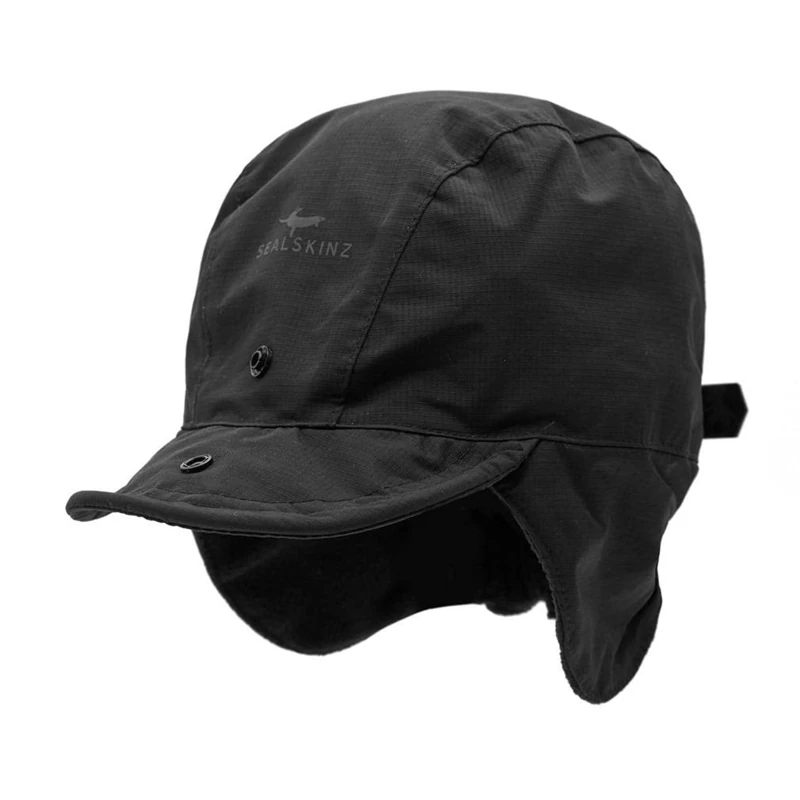 SEALSKINZ | Kirstead | Waterproof Extreme Cold Weather Hat | Fleece Lined | Outdoor Adventure | Protects Against Wind & Rain Black