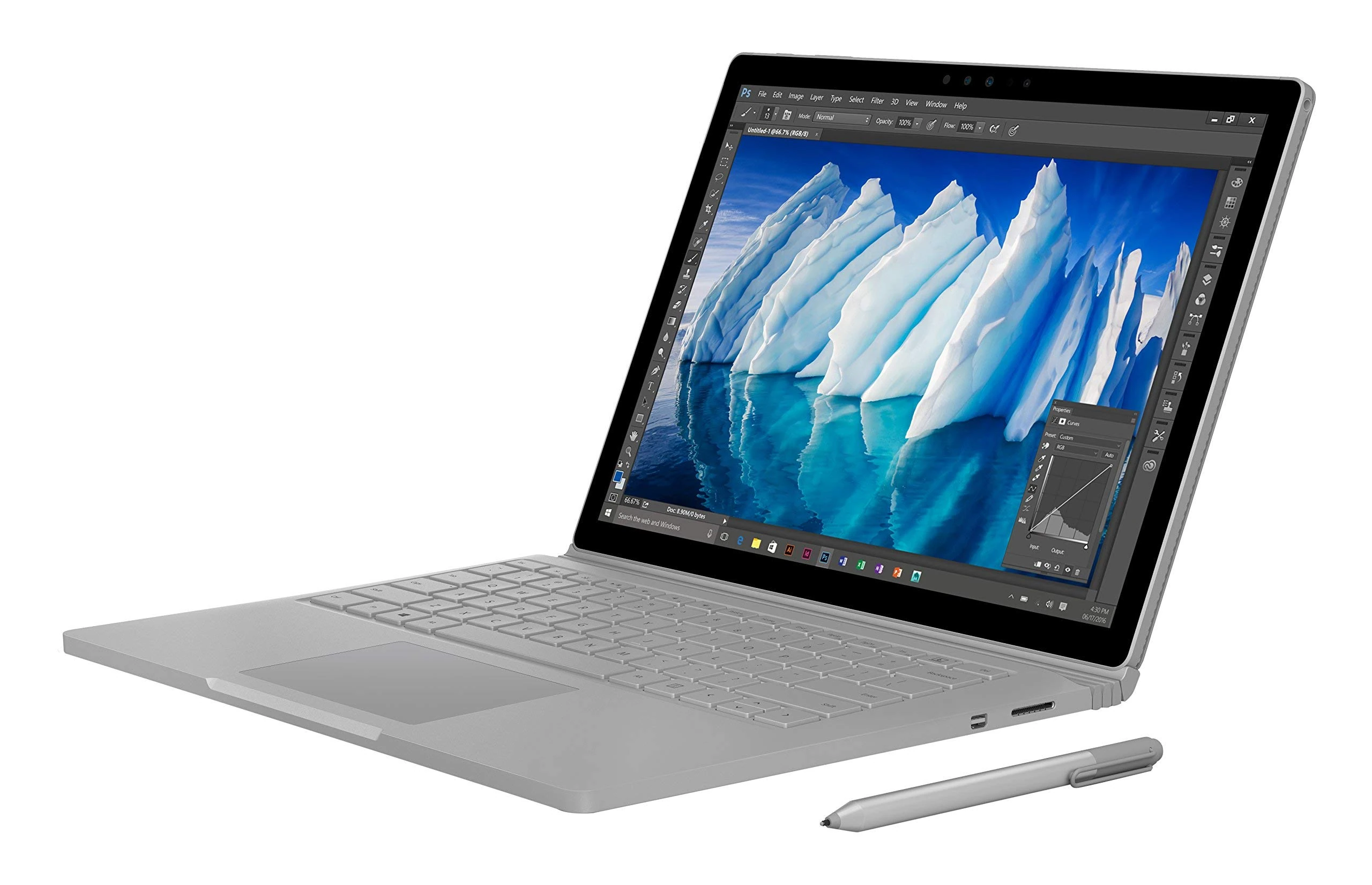 2016 Microsoft Surface Book with Intel Core i7-6600U (13.5-inch, 16GB RAM, 512GB SSD (QWERTY English) Platinum (Performance Base) (Renewed)