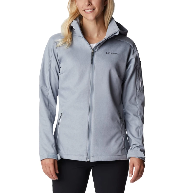 Columbia Women's Cascade Ridge Softshell, Softshell Jacket, Tradewinds Grey Heather, Size S