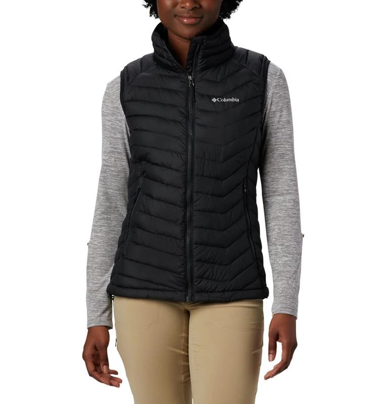 Columbia Women's Powder Lite Vest, Puffer Vest Body Warmer, Black, Size S