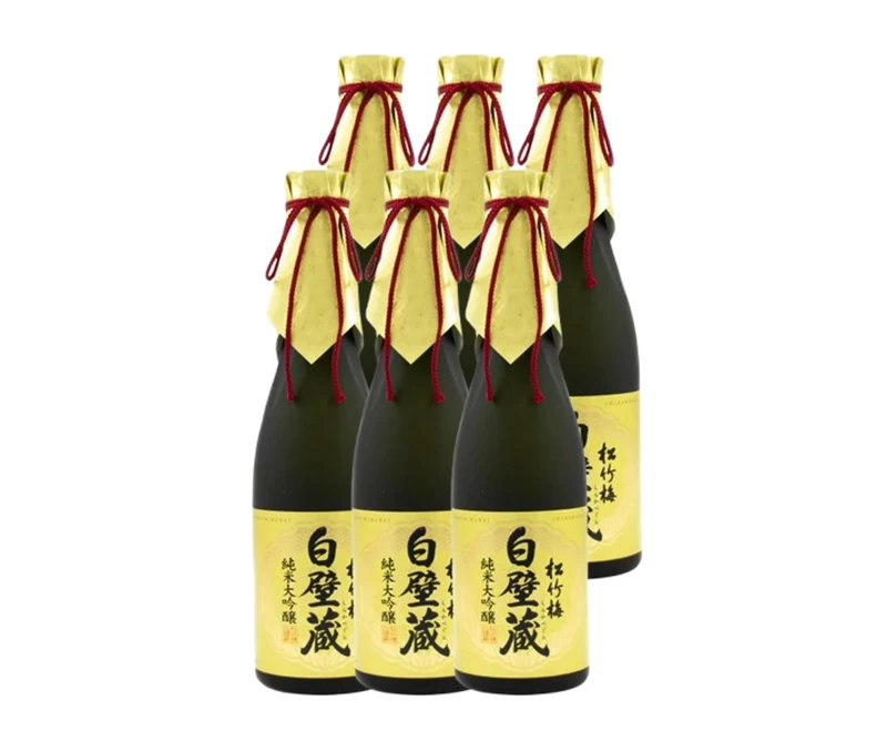 Shirakabegura Junmai Daiginjo - Sake 640ml 15.5% (Pack of 6) | Premium Japanese Junmai Daiginjo | Elegant, Smooth & Aromatic Rice Wine