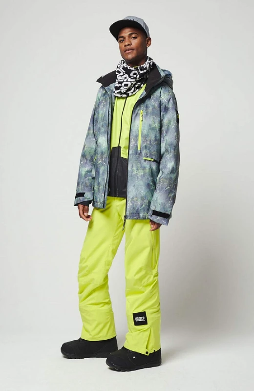 O'Neill Men PM Diabase Jacket Jackets Snow - Green Aop, Small - Image 1