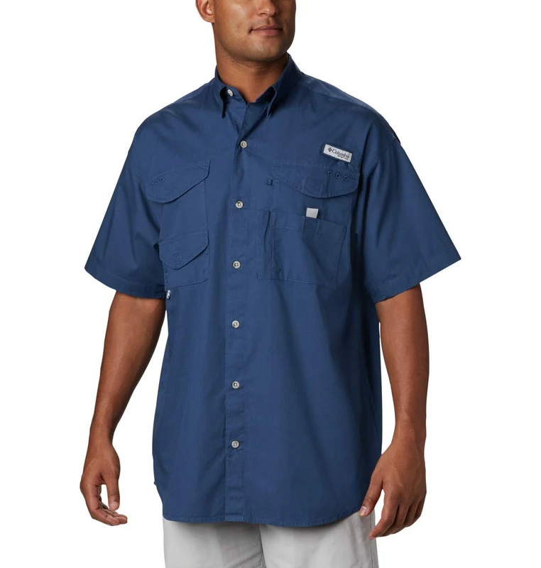 Columbia Men's PFG Bonehead™ Short Sleeve Shirt — Tall,Carbon,Large Tall