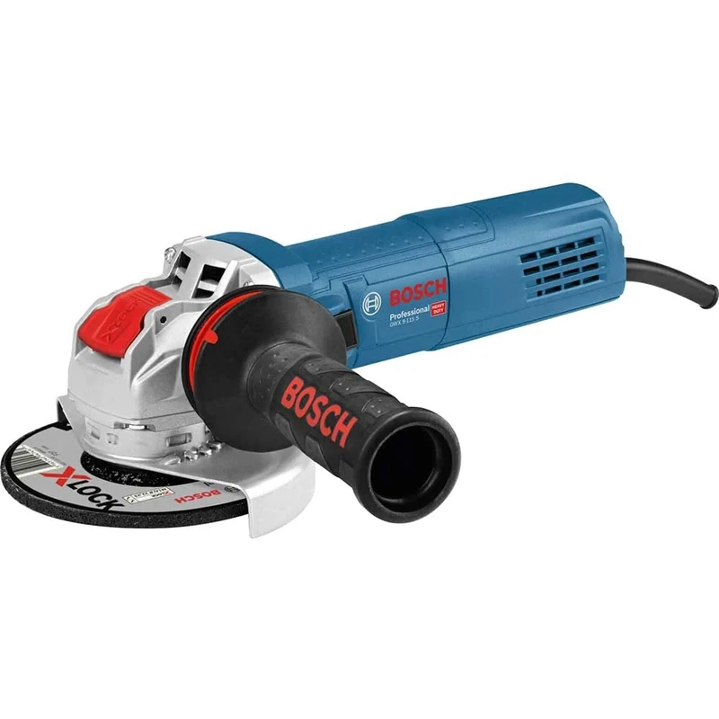 Bosch Professional Corded Angle Grinder GWX 9-115 S (240 V, incl. Auxiliary Handle, Protection Guard)