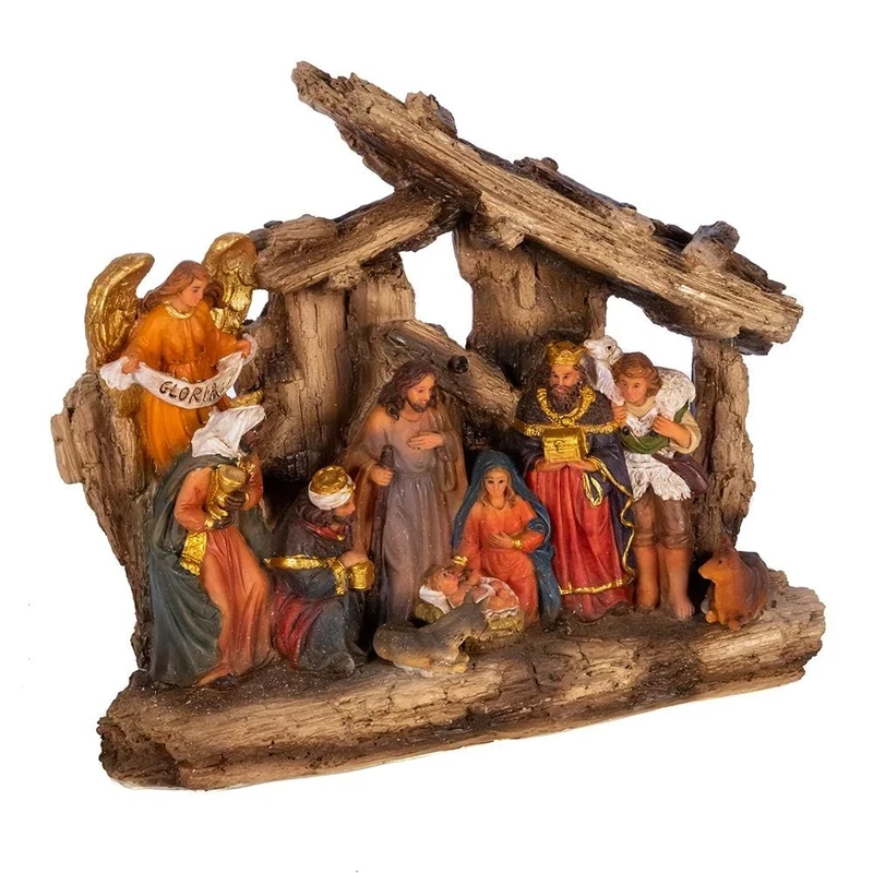 Kurt S. Adler Nativity Set, Multicolor, 7" Tall