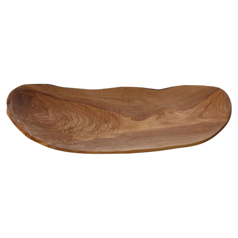 Kora Flat Fruit Tray, Olive Wood, Small