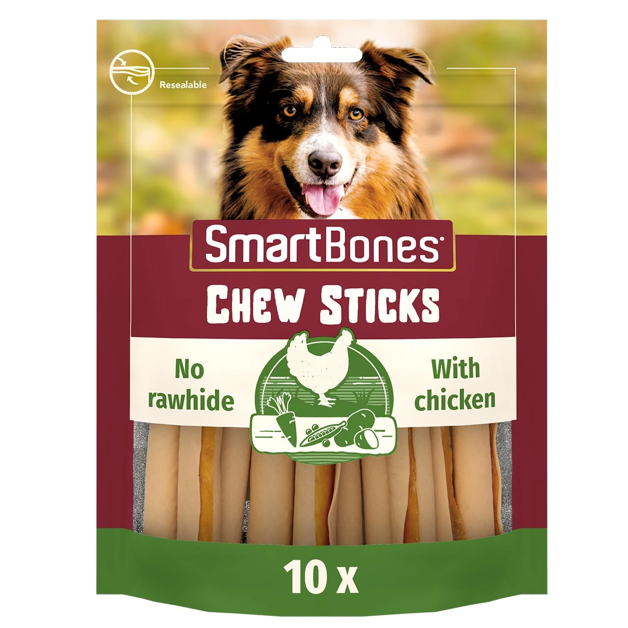 Smartbones 10 Chicken Sticks Rawhide Free Chew Dog Treats